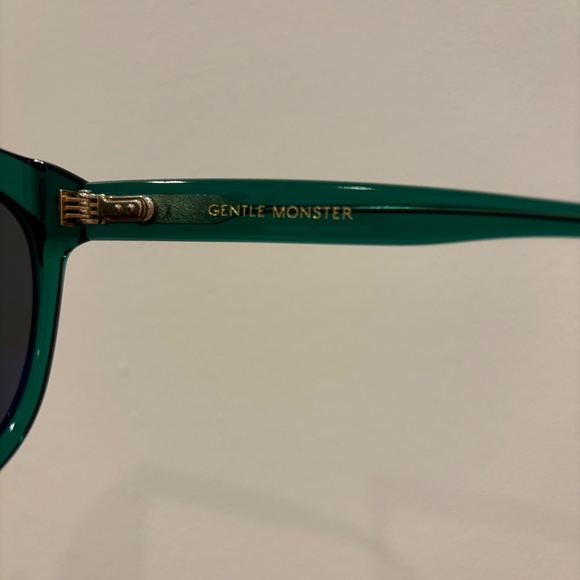 GENTLE MONSTER 'Illusion' Sunglasses (Green) with Matching Black Glasses Case - Picture 9 of 10